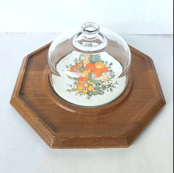 Goodwood Other - GOODWOOD crackers and cheese wooden platter with glass dome